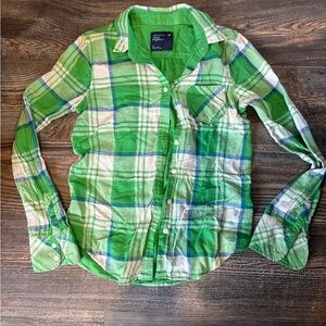American Eagle Outfitters Vibrant Green Shirt